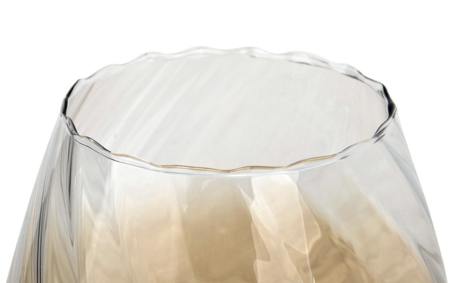 Salaterka szklana bursztynowa 16x18 cm Dekor-Pap JK0450 – elegancka misa na stół