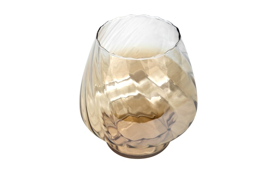 Salaterka szklana bursztynowa 16x18 cm Dekor-Pap JK0450 – elegancka misa na stół