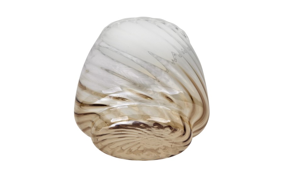Salaterka szklana bursztynowa 16x18 cm Dekor-Pap JK0450 – elegancka misa na stół