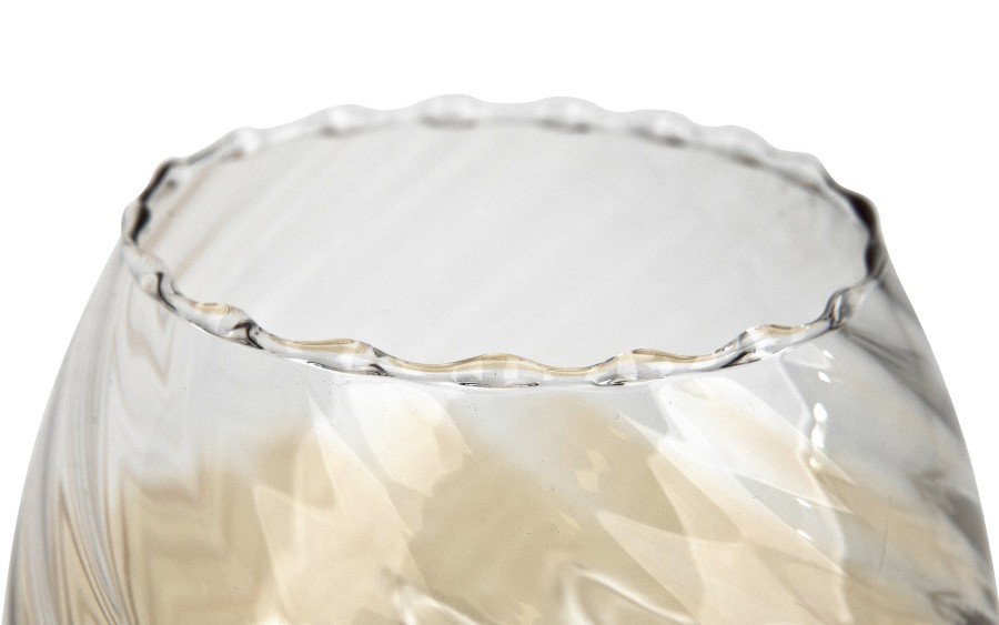 Salaterka szklana bursztynowa 16x18 cm Dekor-Pap JK0450 – elegancka misa na stół