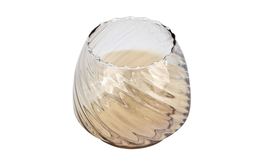 Salaterka szklana bursztynowa 16x18 cm Dekor-Pap JK0450 – elegancka misa na stół