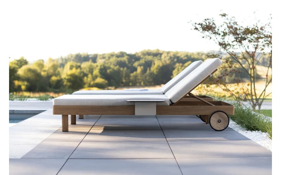 Leżanka ogrodowa LOUNGE Alu/OAK
