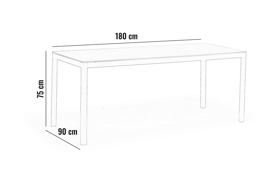 Stół ogrodowy LOOP 180 cm Greige
