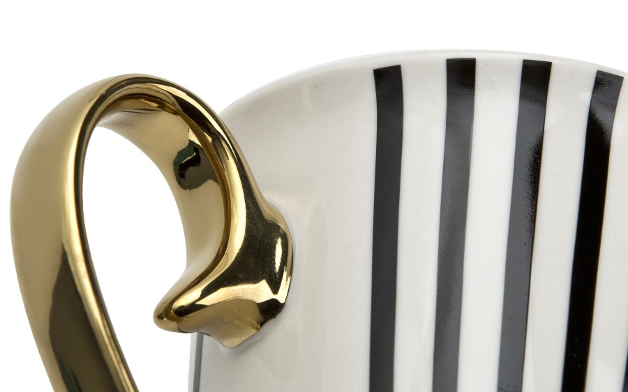 Kubek porcelanowy Diana Gold Paski 19996