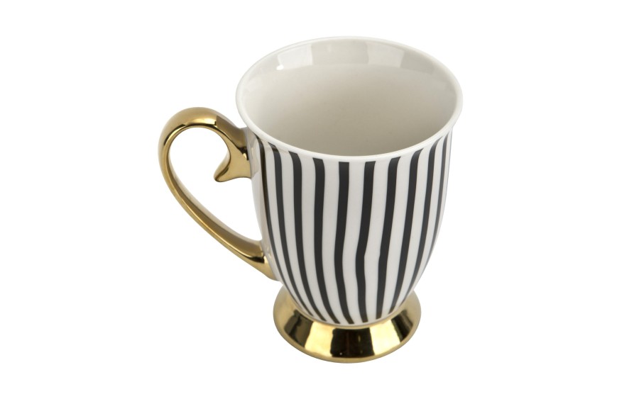 Kubek porcelanowy Diana Gold Paski 19996