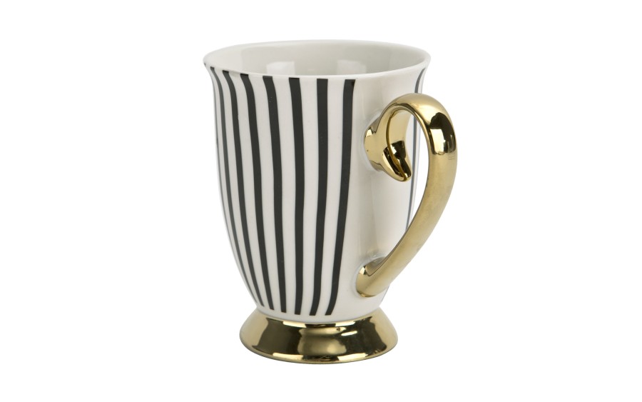 Kubek porcelanowy Diana Gold Paski 19996