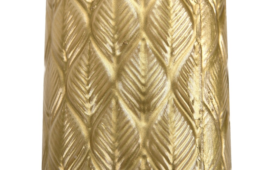 Świeca pieńkowa 20 cm Willow złoty metalik