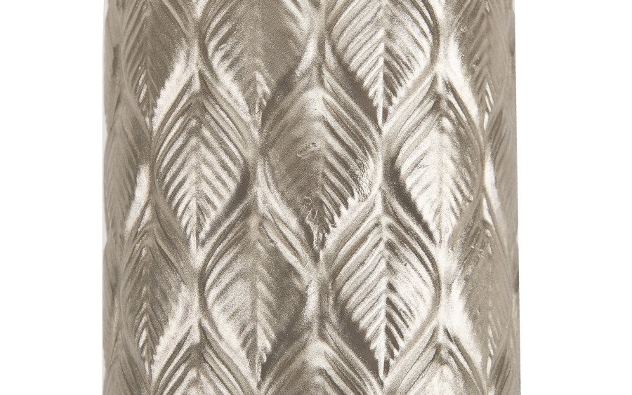 Świeca pieńkowa 15 cm Willow beżowy metalik