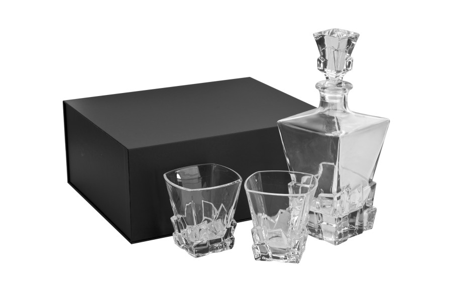 Zestaw do whisky Royal Glassmark karafka 850 ml + 2 szklanki elegancki prezent