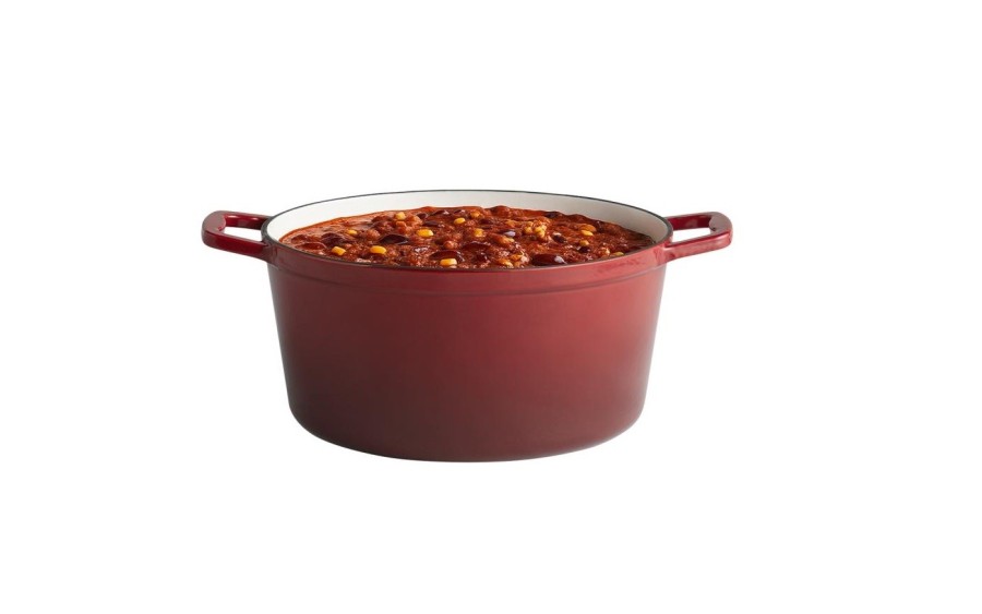 Garnek żeliwny 6 L Stars red