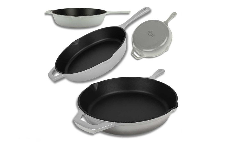 Patelnia żeliwna emaliowana 26 cm szara DR10 INDUKCJA PIEKARNIK GAZ