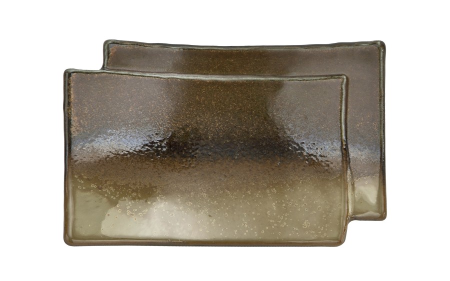 Ceramiczna patera ONDES 21x11 cm z uniesionymi brzegami – designerska, do sushi i przystawek