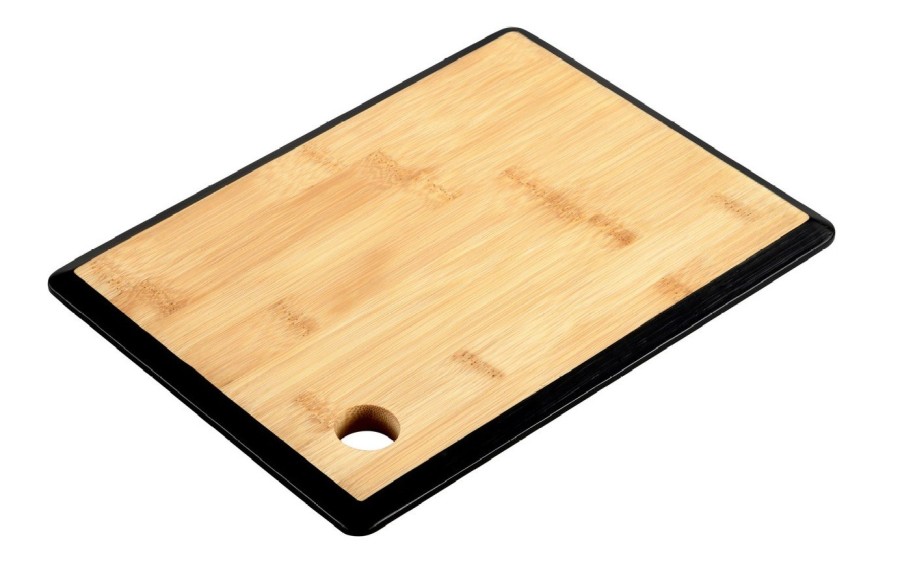 Deska do krojenia 27x19 cm z czarną krawędzią bambus KESPER 58270