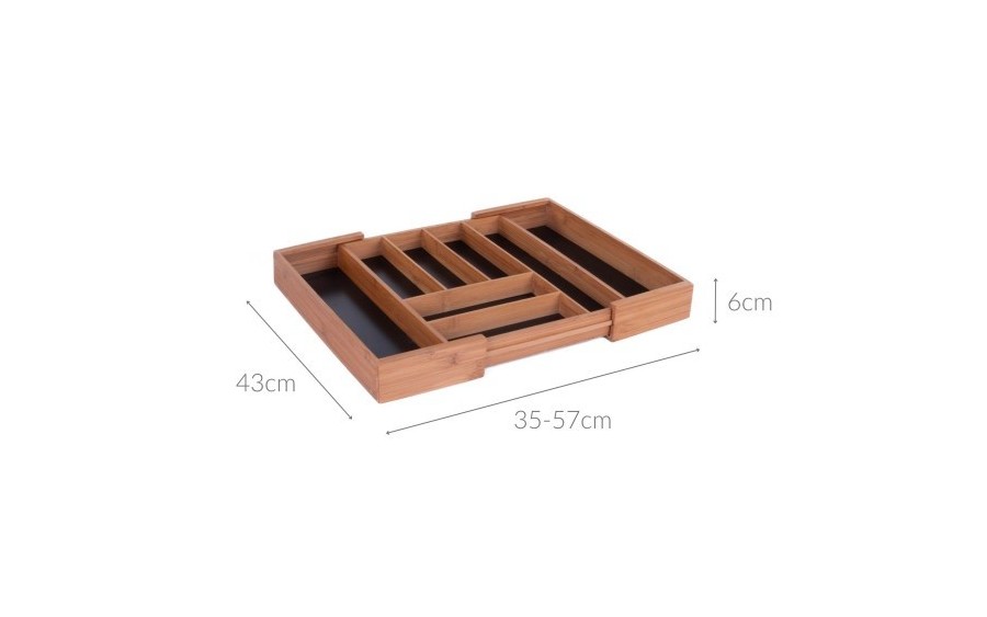Organizer na sztućce do szuflady 35-57 cm rozsuwany Kesper 59085