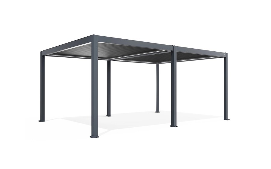Elektryczna pergola tarasowa PRIME z oświetleniem LED 4x6m