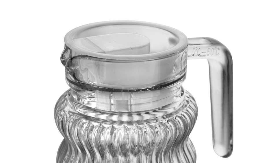 Dzbanek z pokrywką MIKKEL 1L – elegancja zamknięta w szkle