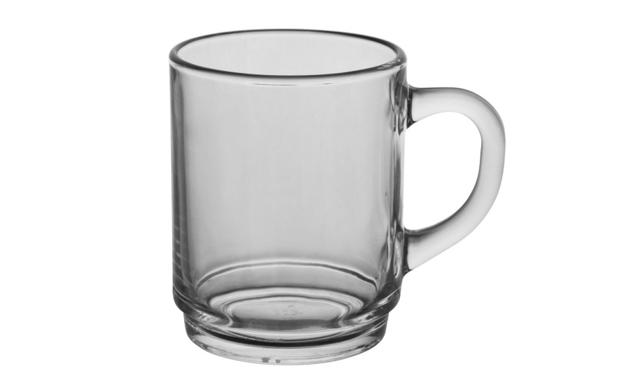 Komplet 6 kubków szklanych 250 ml hartowanych