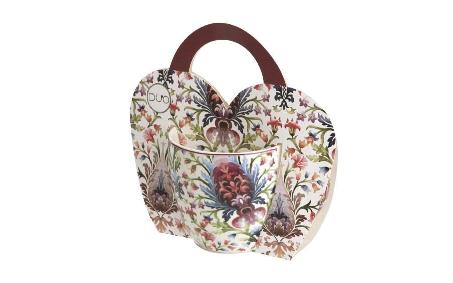 Kubek porcelanowy 460 ml Marbella w koszyczku