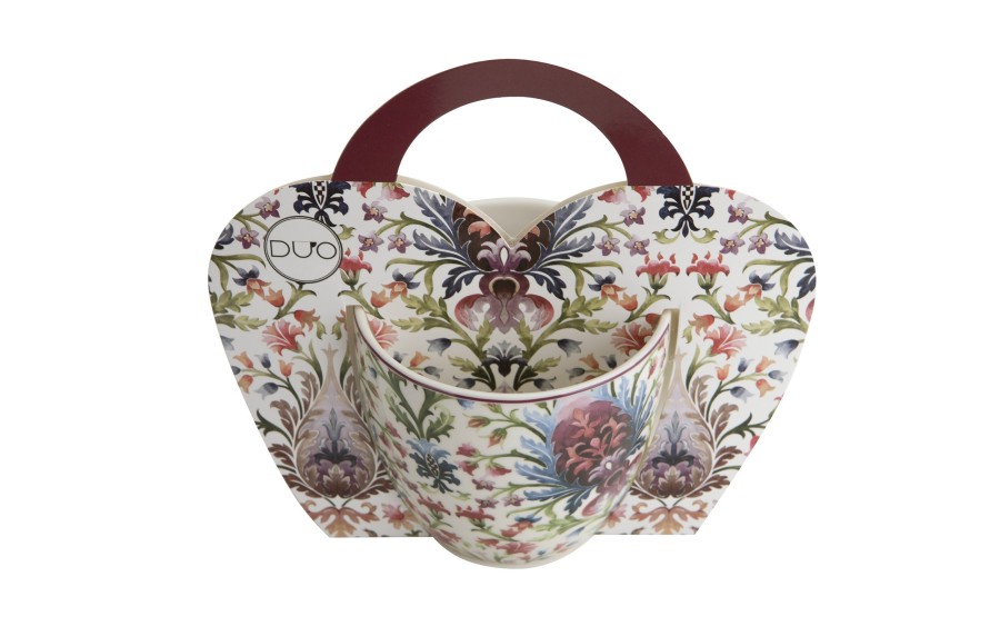 Kubek porcelanowy 460 ml Marbella w koszyczku