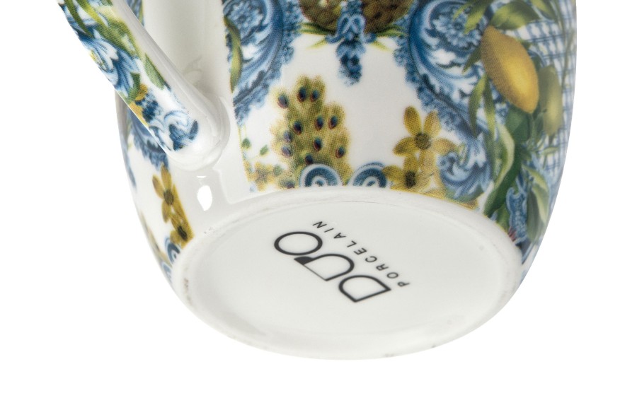 Kubek porcelanowy 460 ml Soledad w koszyczku