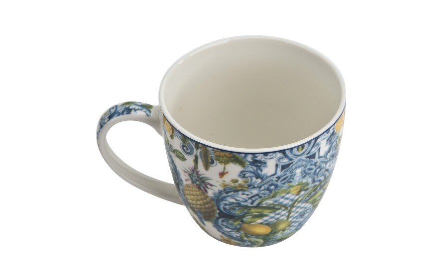 Kubek porcelanowy 460 ml Soledad w koszyczku