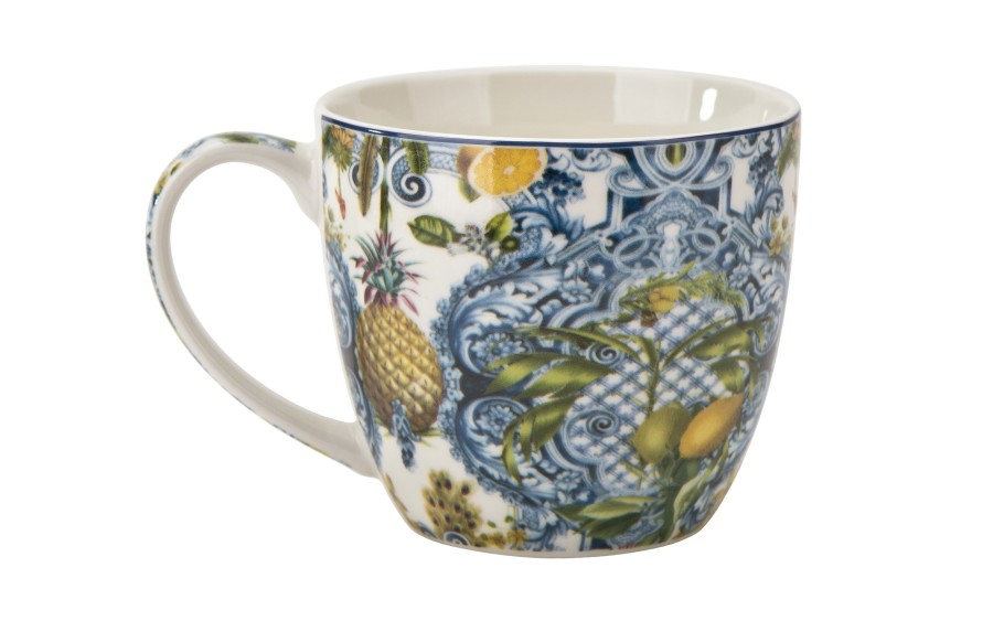 Kubek porcelanowy 460 ml Soledad w koszyczku