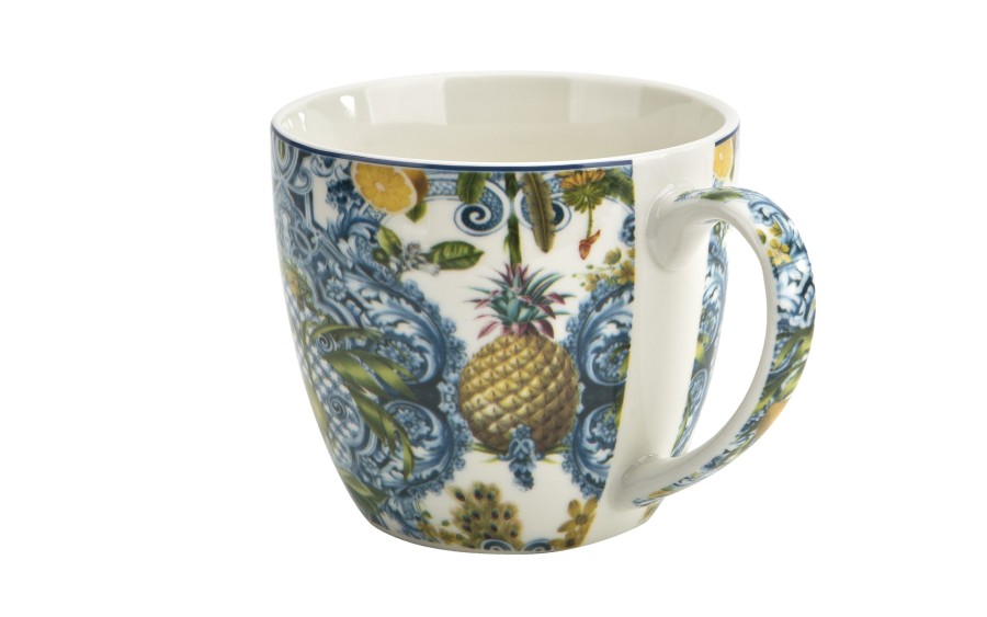 Kubek porcelanowy 460 ml Soledad w koszyczku