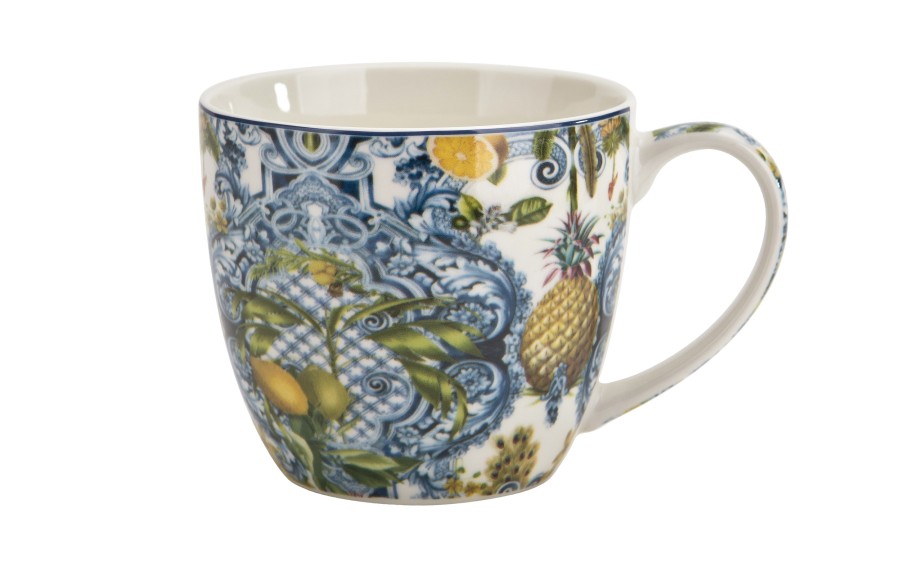 Kubek porcelanowy 460 ml Soledad w koszyczku