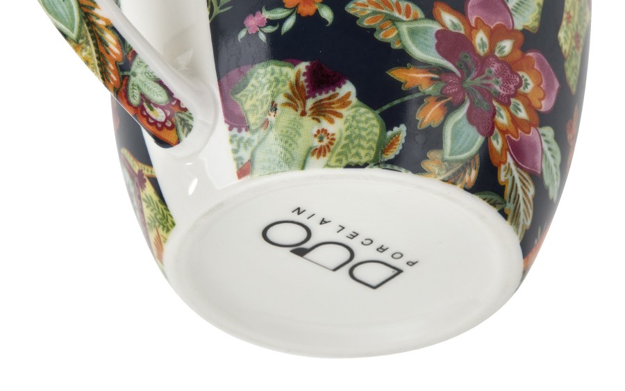 Kubek porcelanowy 460 ml Ankur Blue w koszyczku