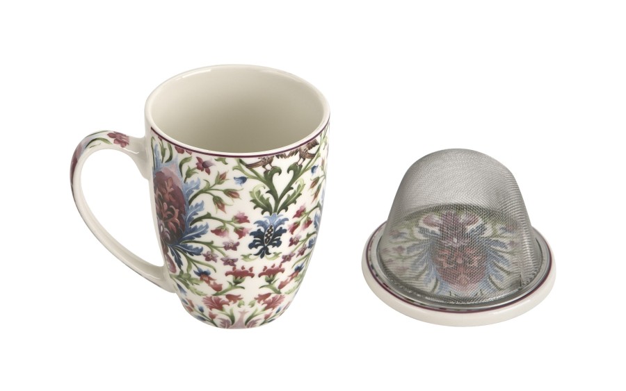 Kubek porcelanowy 360 ml z zaparzaczem Marbella