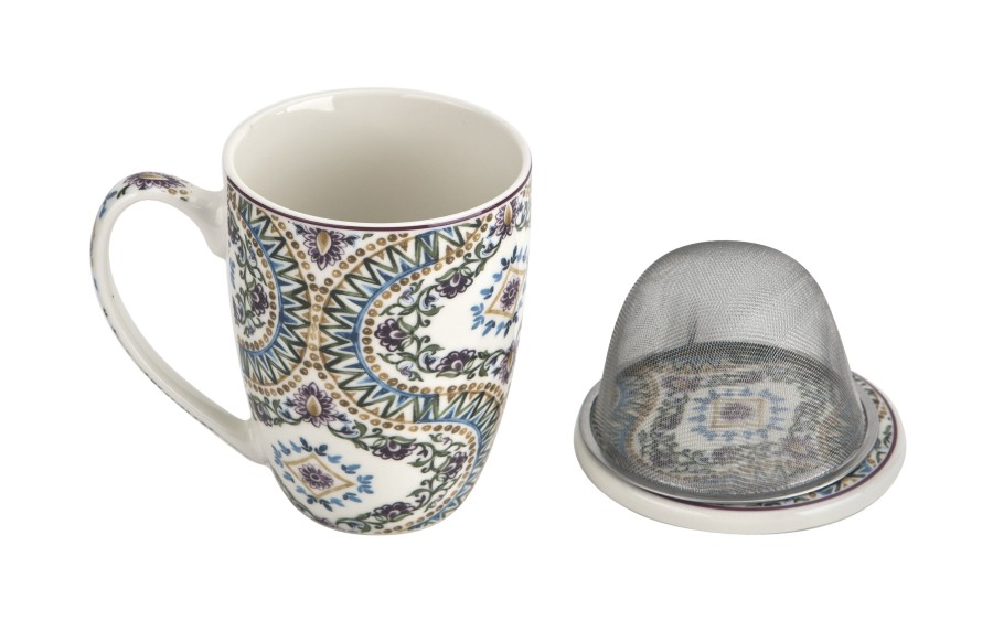 Kubek porcelanowy 360 ml z zaparzaczem Estrella