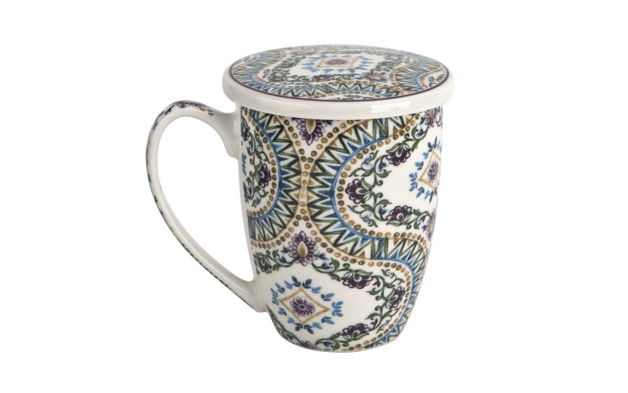 Kubek porcelanowy 360 ml z zaparzaczem Estrella