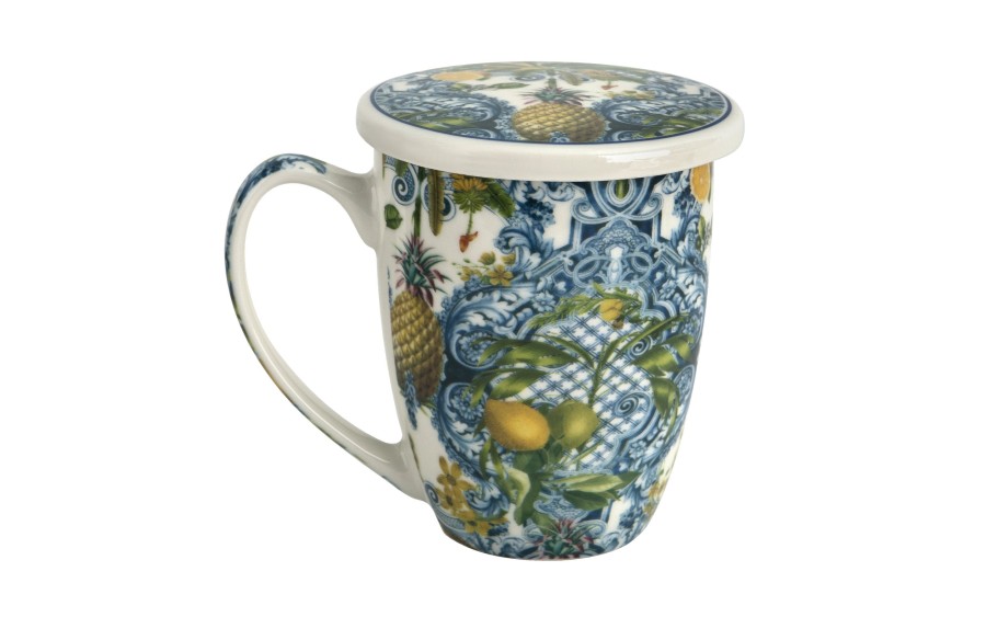 Kubek porcelanowy 360 ml z zaparzaczem Soledad