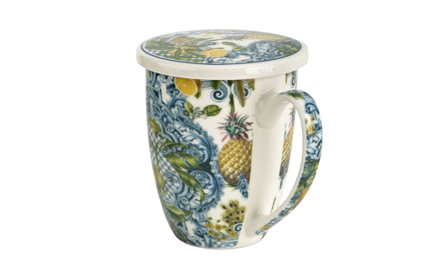 Kubek porcelanowy 360 ml z zaparzaczem Soledad