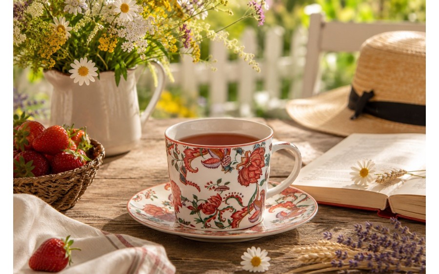 Filiżanka porcelanowa 240 ml + spodek Primavera