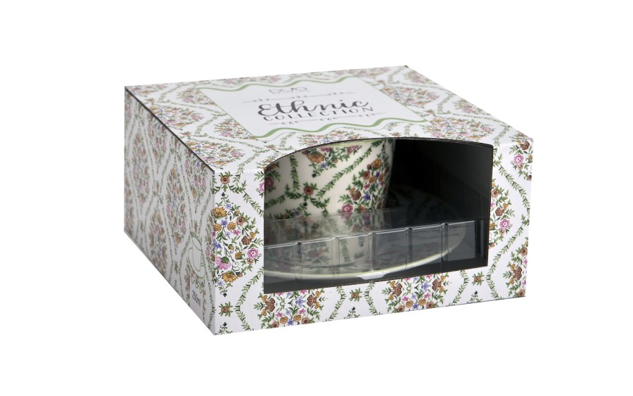 Filiżanka porcelanowa 240 ml + spodek Fiori