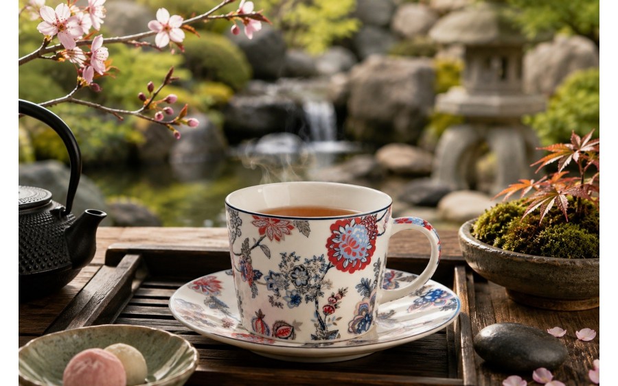 Filiżanka porcelanowa 240 ml + spodek Sanat White