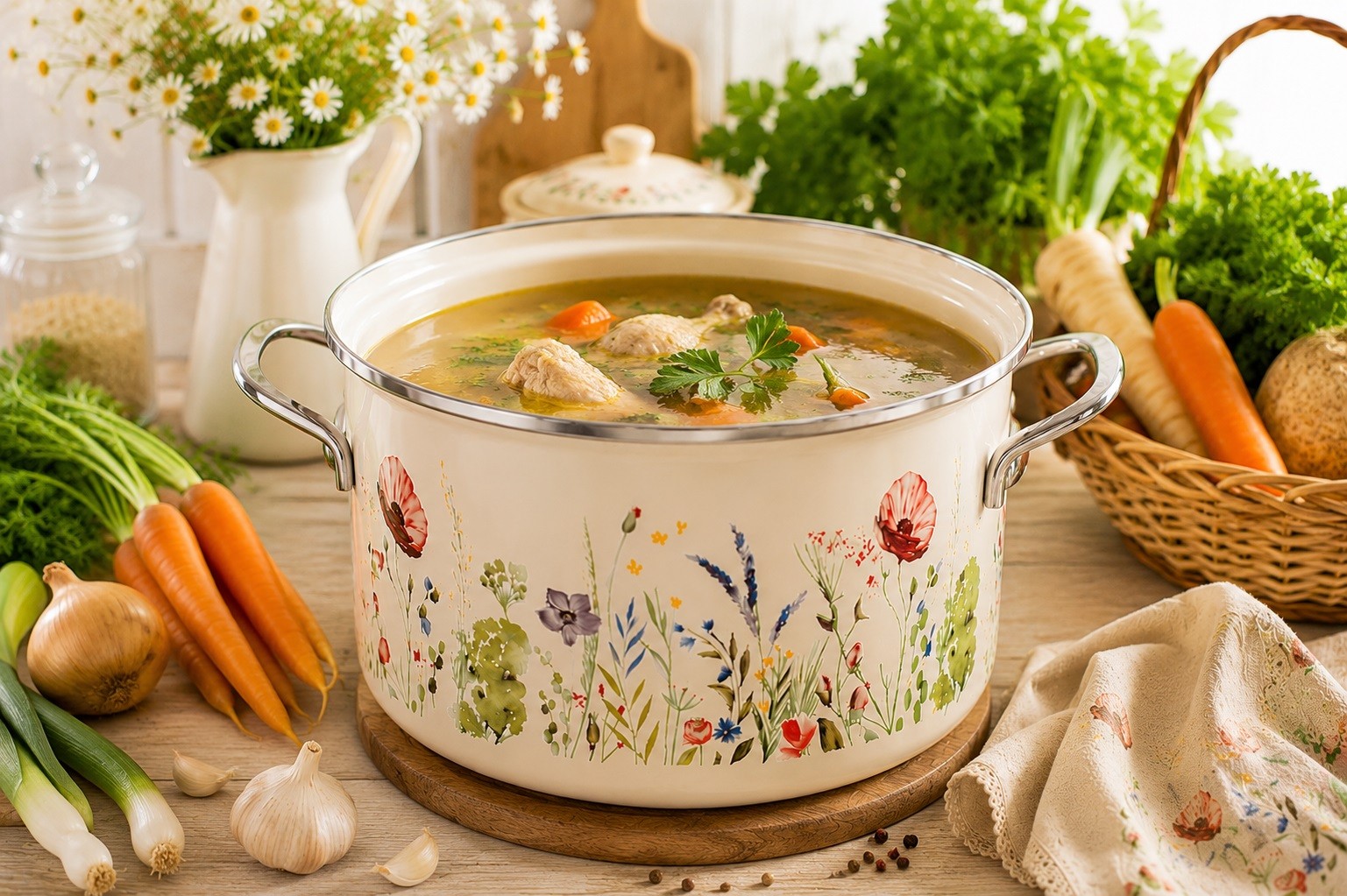 Garnek emaliowany 6,5 L MAKI