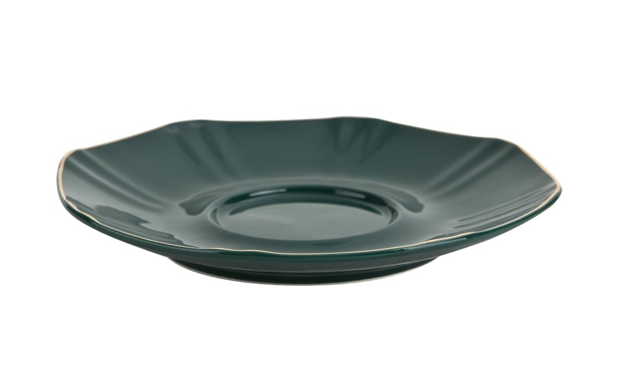 Komplet filiżanek 6x250 ml Veroni Royal Green| Elegancki prezent ślubny i na Dzień Matki
