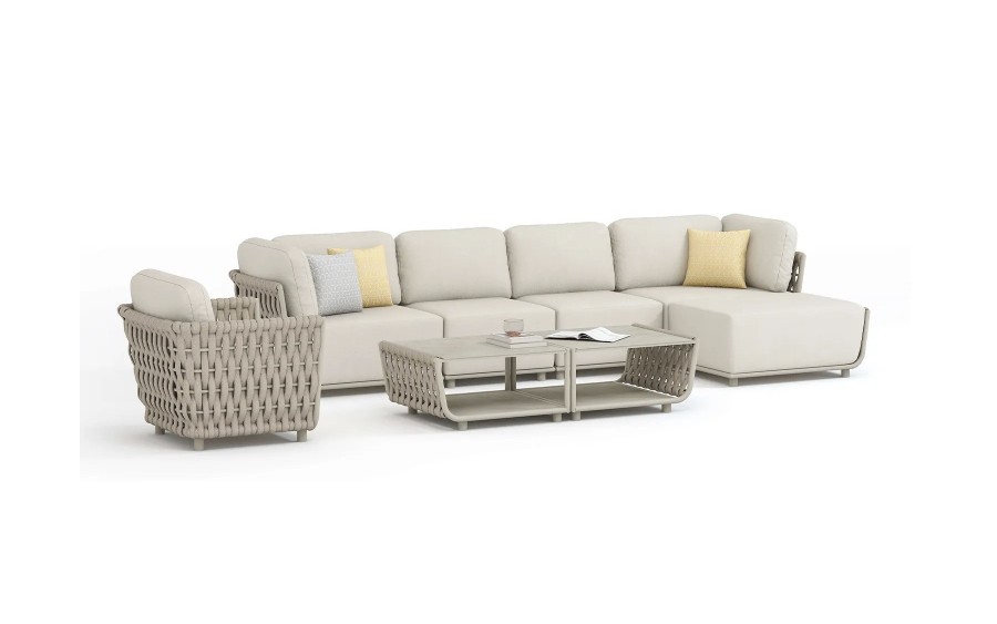 Luksusowy zestaw mebli ogrodowych HUG I | Sofa modułowa na taras i do ogrodu Couture Jardin
