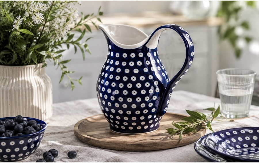 Dzbanek ceramiczny 1,7 L Bolesławiec Kropki 8
