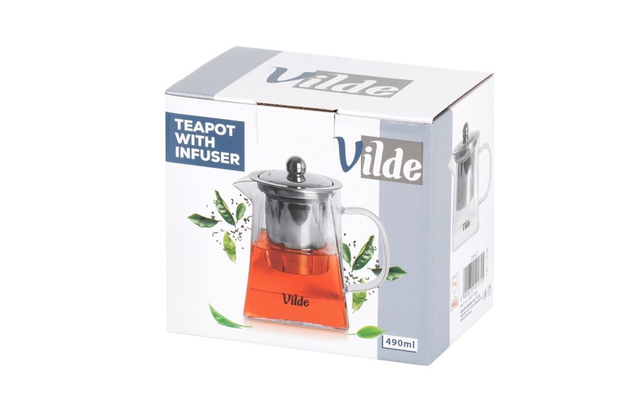 Dzbanek z zaparzaczem Vilde szklany 490 ml