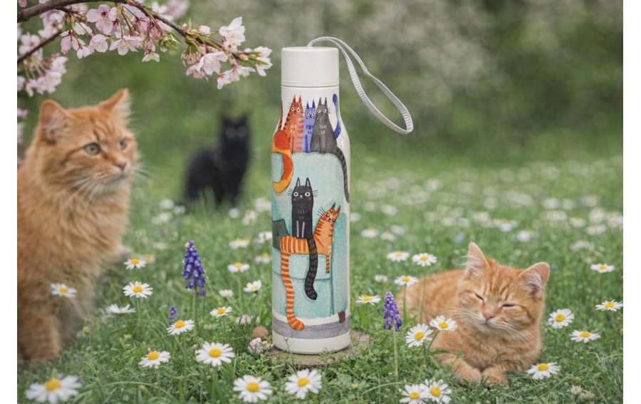 Butelka termiczna Koci Świat 500 ml Duo Animals