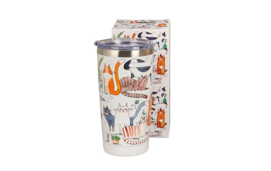 Kubek termiczny LENIWE KOTY Duo Animals 600 ml