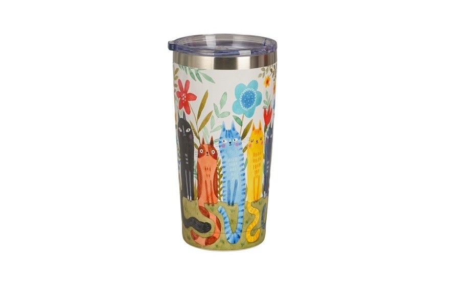 Kubek termiczny KOTY OGRODOWE Duo Animals 600 ml