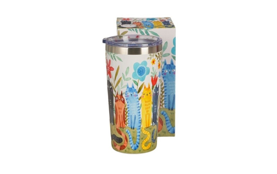 Kubek termiczny KOTY OGRODOWE Duo Animals 600 ml