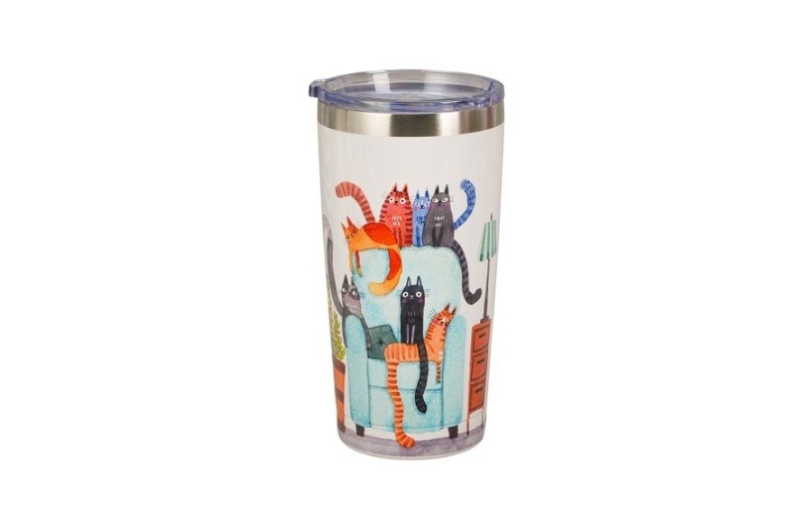 Kubek termiczny KOTY NA FOTELU Duo Animals 600 ml