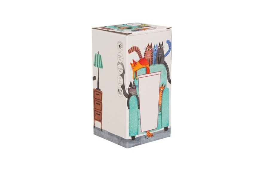 Kubek termiczny KOTY NA FOTELU Duo Animals 600 ml