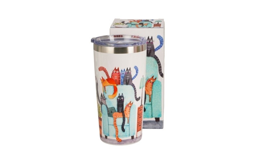 Kubek termiczny KOTY NA FOTELU Duo Animals 600 ml
