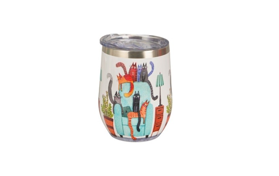 Kubek termiczny 330 ml KOTY NA FOTELU DUO ANIMALS